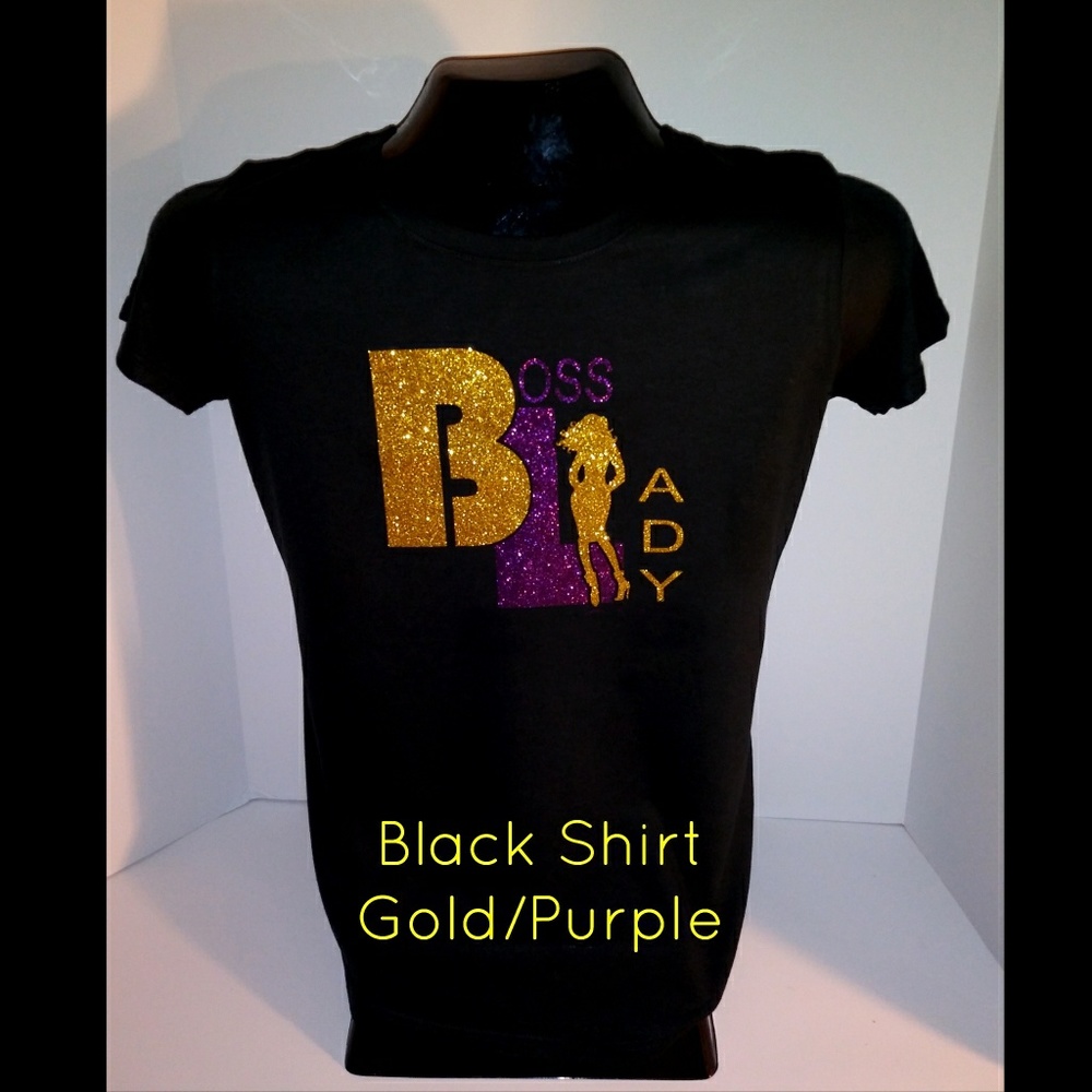 Plus Size Boss Lady Glitter T-Shirt